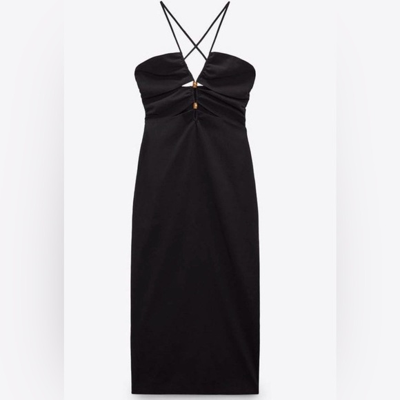 ZARA BEADED MIDI DRESS - Picture 4 of 11